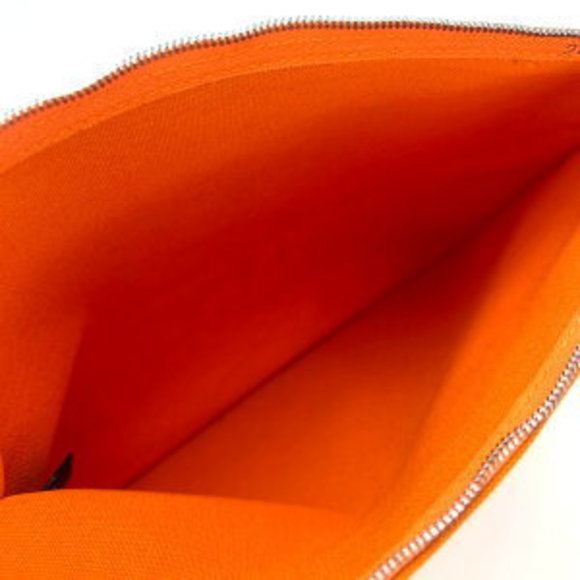Hermes Bora Pouch GM Canvas Orange Bag in Accessory Clutch - Picture 1 of 6